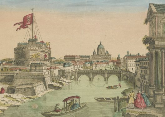 vue d'optique d'une partie de la Ville de Rome, chez Basset, vers 1760, Gallica/BnF