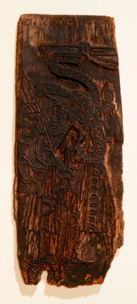Bois Protat, face avec la Crucifixion, matrice en bois, fin XIVe - début XVe siècle, BnF