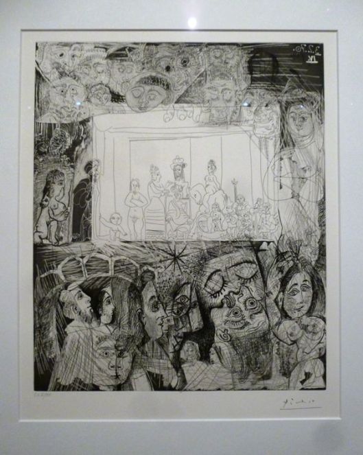 Pablo Picasso, Ecce Homo d'après Rembrandt ou Le théâtre de Picasso, 1970, eau-forte, pointe sèche et aquatinte, BNF