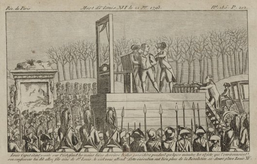 Mort de Louis XVI le 21 janvier 1793, eau-forte publiée par l'imprimerie des révolution, 1793, Gallica/BnF