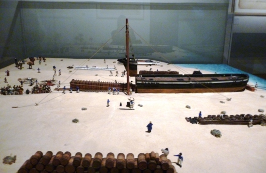 Transport de l'Obélisque dans le bateau Le Luxor, Maquette au 1/66, atelier du musée de la Marine, 1857, Musée de la Marine