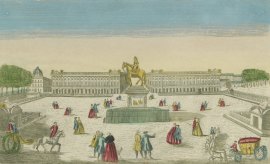 Vue perspective de la place de Louis XV, vue d'optique publiée chez Mondhare, vers 1763, Gallica/BnF