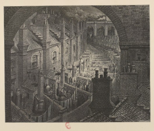 Londres, banlieue, misère, rail, Gustave Doré